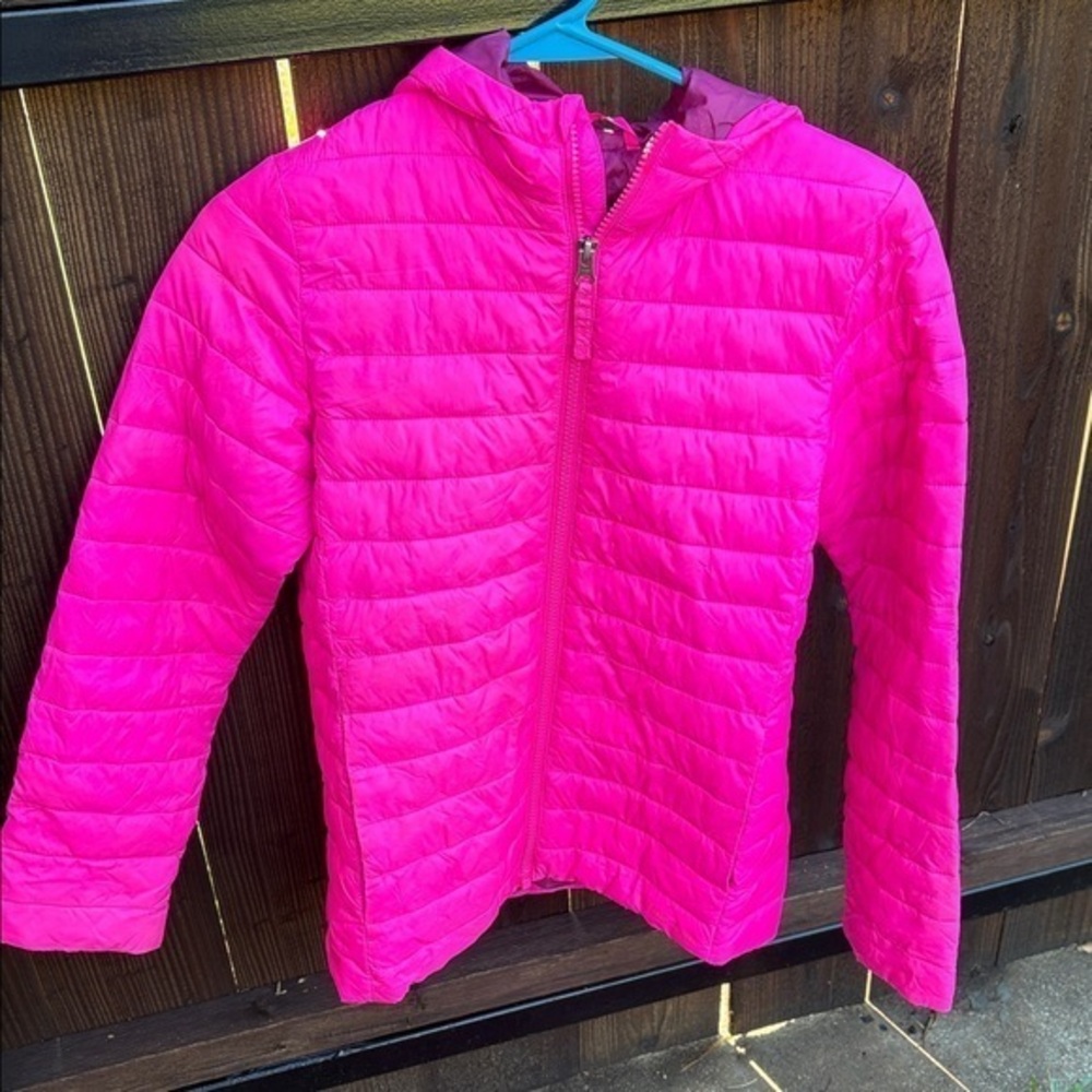Lands' End Fuchsia Quilted Jacket - Picture 1 of 8